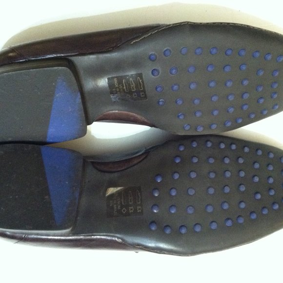 ROBERT WAYNE MENS  DARK BROWN LEATHER SLIP-ON DRESS SHOES SIZE: 9.5M main image 8